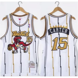 Men's Toronto Raptors #15 Vince Carter White Throwback Stitched Jersey EPD9