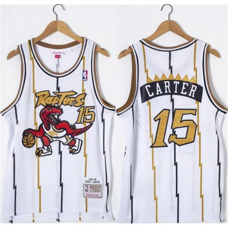 Men's Toronto Raptors #15 Vince Carter White Throwback Stitched Jersey EPD9