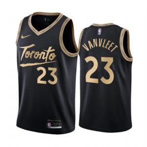Men's Toronto Raptors #23 Fred VanVleet Black City Edition Stitched Jersey R55H