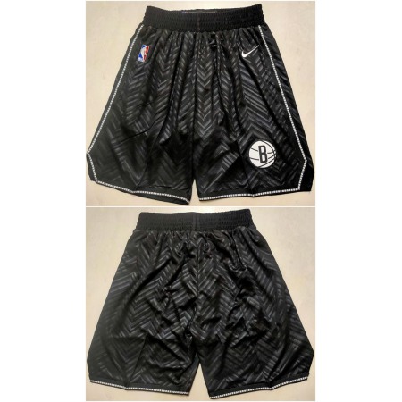 074a248d8cf4ca45f7b21577159de582.jpeg Men's Brooklyn Nets Black Shorts (Run Small)