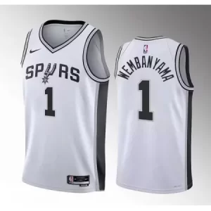 Youth San Antonio Spurs #1 Victor Wembanyama White 2022/23 Association Edition Stitched Jersey NOHW