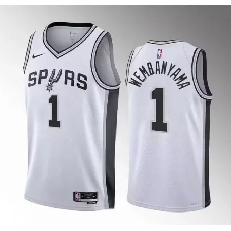 Youth San Antonio Spurs #1 Victor Wembanyama White 2022/23 Association Edition Stitched Jersey NOHW