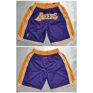 Men's Los Angeles Lakers Purple Shorts (Run Small) 3SPK