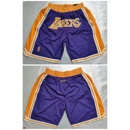 Men's Los Angeles Lakers Purple Shorts (Run Small) 3SPK