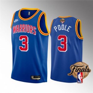 Men's Golden State Warriors #3 Jordan Poole 2022 Royal NBA Finals Stitched Jersey MRZ9