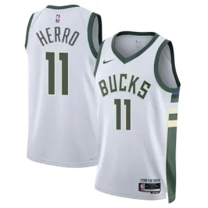 Men's Milwaukee Bucks #11 Tyler Herro White 2026 Association Edition Basketball Jersey