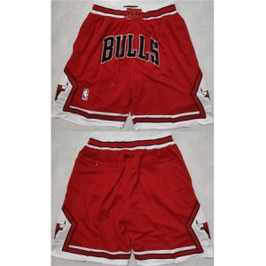 Men's Chicago Bulls Red Shorts (Run Small) 9KJG