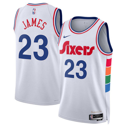 0f446155c5e522ccef6134ee9c50a163.jpeg Men's Philadelphia 76ers #23 LeBron James White Swingman City Edition Jersey