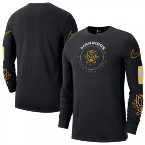 Men's Golden State Warriors Black 2022/23 City Edition Essential Expressive Long Sleeve T-Shirt RXHU