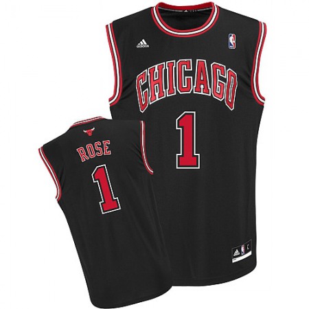 Men's Chicago Bulls #1 Derrick Rose Black Stitched Basketball Jersey FCWE