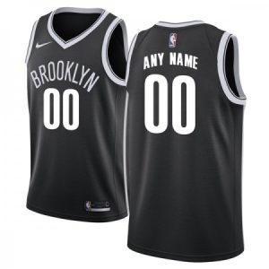 Men's Brooklyn Nets Black Custom Jersey