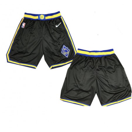 1288dc32e03dea5b71742d5e490d550a.jpeg Men's Golden State Warriors Black 75th Anniversary Shorts(Run Small)