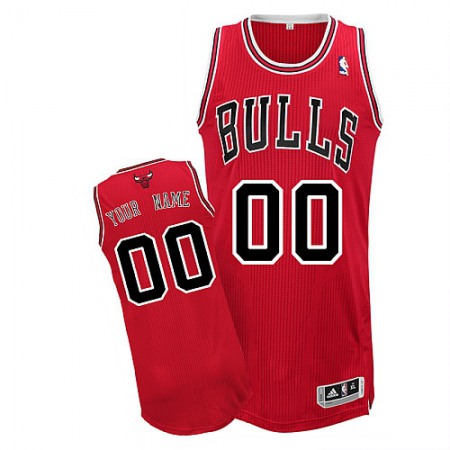 Men's Chicago Bulls Red Authentic Custom Jersey
