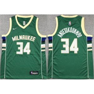 Youth Milwaukee Bucks #34 Giannis Antetokounmpo Green Stitched Basketball Jersey IHTA