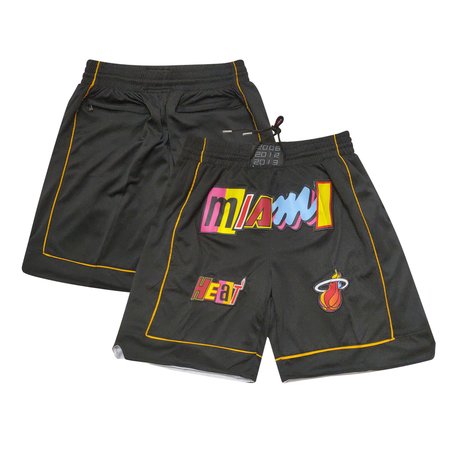 Men's Miami Heat Black Shorts B2VA