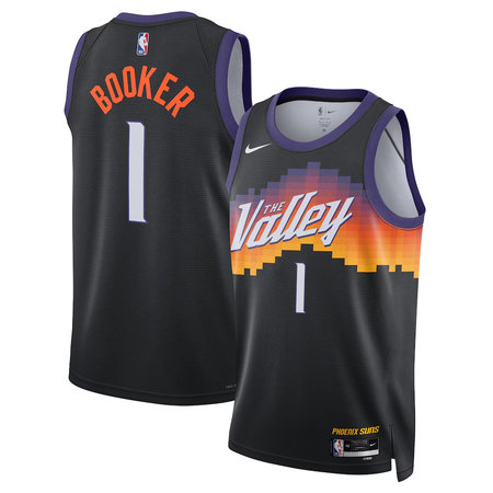 Women's Phoenix Suns #1 Devin Booker Nike Black 2025/26 Swingman City Edition Jersey