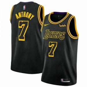 Men's Los Angeles Lakers #7 Carmelo Anthony Black Stitched Basketball Jersey SSIW