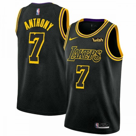 Men's Los Angeles Lakers #7 Carmelo Anthony Black Stitched Basketball Jersey SSIW