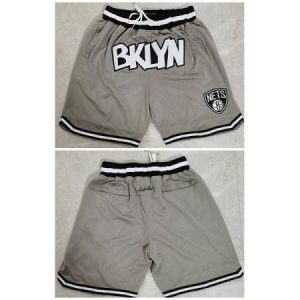 192bbaee25ef9513bacb6d90e415184f.jpeg Men's Brooklyn Nets Gray Shorts (Run Small)