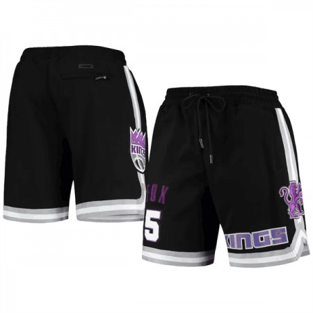 1a7d5e84c4a9243738999bed7a665bea.jpeg Men's Sacramento Kings #5 De'Aaron Fox Black Shorts