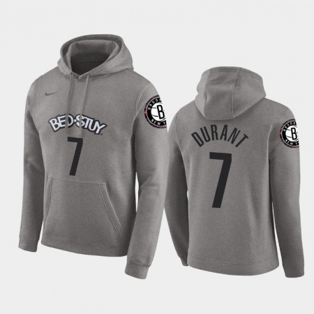 1ccf45f503e34a5d469f1082bb93423d.jpeg Men's Brooklyn Nets #7 Kevin Durant Grey City Pullover Hoodie