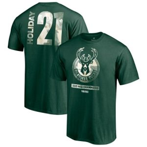 1d3403fcb71a6b0f4d56746fc6838bdc.jpeg Men's Milwaukee Bucks #21 Jrue Holiday 2021 Green Finals Champions T-Shirt