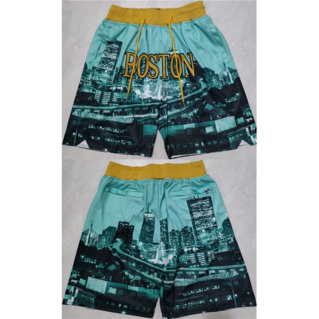 1de9a07a6cfe59310e29a9afe0b98487.jpeg Men's Boston Celtics Aqua/Black Shorts (Run Small)