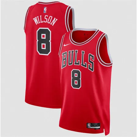Youth Chicago Bulls #8 Caleb Wilson Red 2026 Draft Icon Edition Jersey