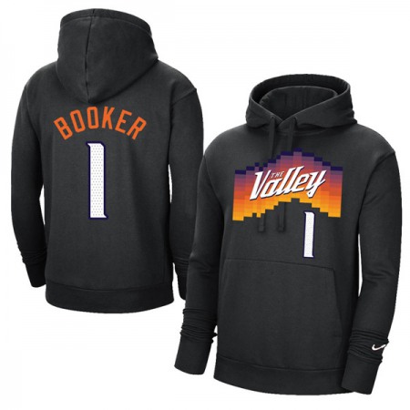 1f1dc9be2d53c72921839c5f9cd02b35.jpeg Men's Phoenix Suns #1 Devin Booker 2021 Black Pullover Hoodie
