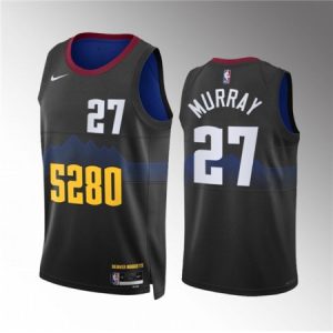 Men's Denver Nuggets #27 Jamal Murray Black 2023 City Edition Stitched Basketball Jersey X47O
