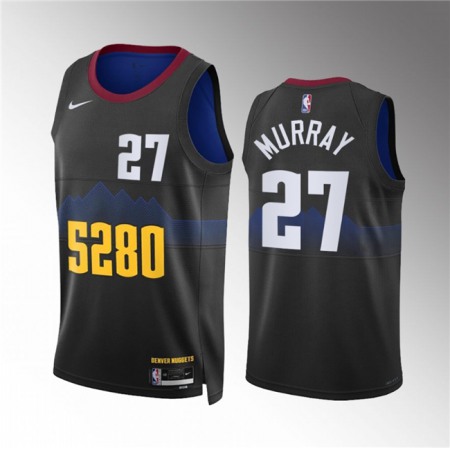 Men's Denver Nuggets #27 Jamal Murray Black 2023 City Edition Stitched Basketball Jersey X47O