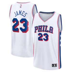 Youth Philadelphia 76ers #23 LeBron James White Fast Break Association Edition Jersey