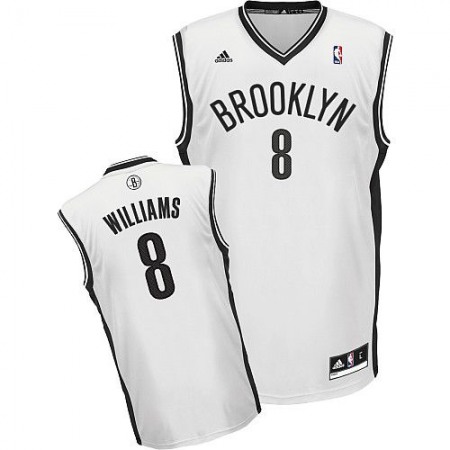 Nets #8 Deron Williams White Home Revolution 30 Stitched NBA Jersey GQN6