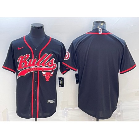 2489251108af540ddf5494e5c601d333.jpeg Men's Chicago Bulls Blank Black Cool Base Stitched Baseball Jersey JSZA