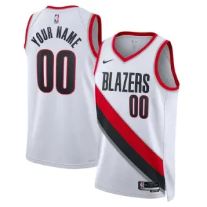 Youth Portland Trail Blazers Nike White Swingman Association Edition Custom Jersey