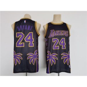 Men's Los Angeles Lakers #24 Kobe Bryant Black Throwback basketball Jersey I68K