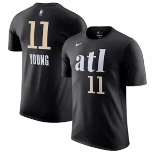 26886add3a474c2a3bac38f961f46c67.webp Men's Atlanta Hawks #11 Trae Young Black 2023/24 City Edition Name & Number T-Shirt