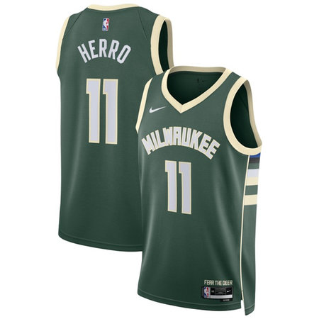 284f698ab36d83a08a9ed361df5f98d0.jpeg Men's Milwaukee Bucks #11 Tyler Herro Green 2026 Icon Edition Basketball Jersey