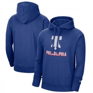 287243d69ebdcc0bd07fe5c407aad2e1.jpeg Men's Philadelphia 76ers 2021 Blue City Edition Essential Logo Fleece Pullover Hoodie