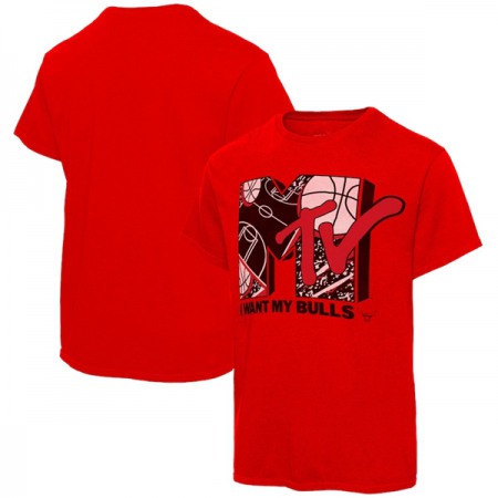 Men's Chicago Bulls Red Basketball T-Shirt 9O07