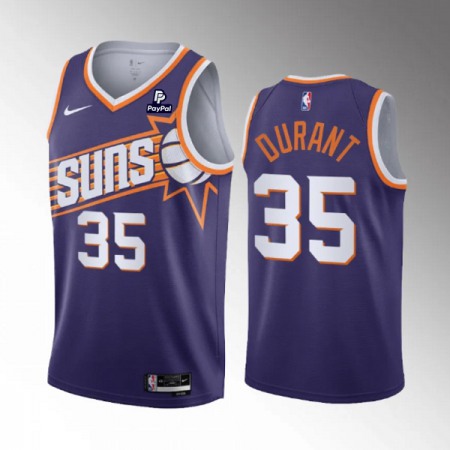 Men's Phoenix Suns #35 Kevin Durant Purple Icon Edition Stitched Basketball Jersey LBNJ