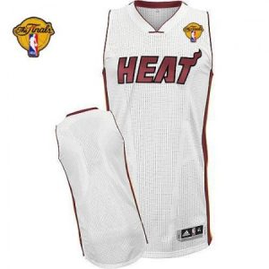 Men‘s Miami Heat White Finals Patch Revolution 30 Jersey