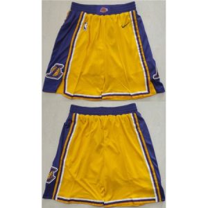 Men's Los Angeles Lakers Yellow Shorts (Run Small) 0W4Y