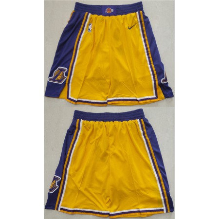 Men's Los Angeles Lakers Yellow Shorts (Run Small) 0W4Y