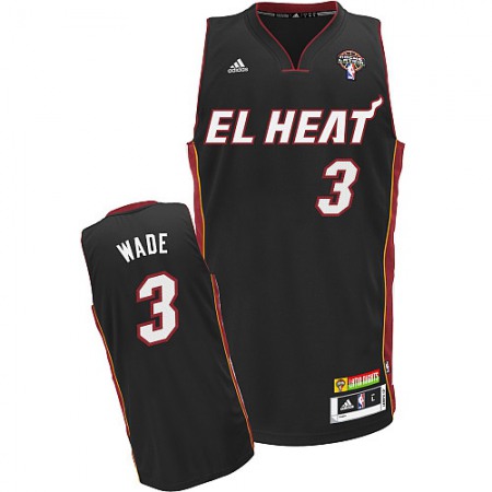 2a72ad61a9755425d0eb06908c48cd02.jpeg Men's Miami Heat #3 Dwyane Wade Black Latin Nights NBA Jersey