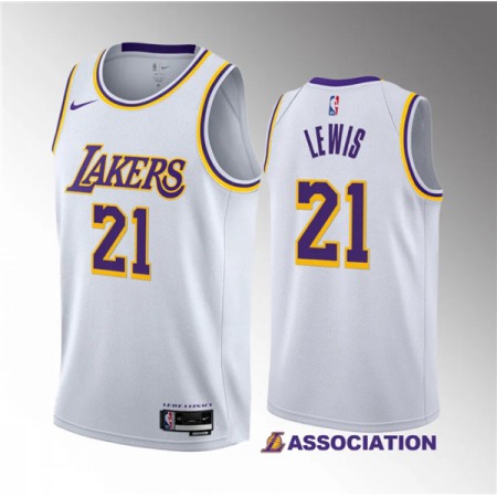 Men's Los Angeles Lakers #21 Maxwell Lewis White 2023 Draft Association Edition Stitched Basketball Jersey WJS1