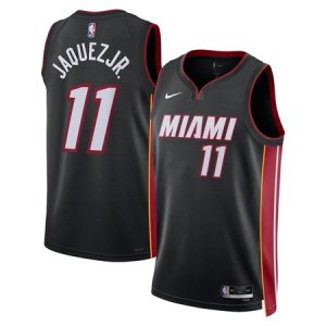 Men's Miami Heat #11 Jaime Jaquez Jr. Nike Black Swingman Icon Edition Jersey