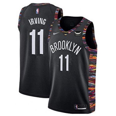 30518755dae5ec95629e2d3461290377.jpeg Men's Brooklyn Nets #11 Kyrie Irving Black Stitched Basketball Jersey AUJG