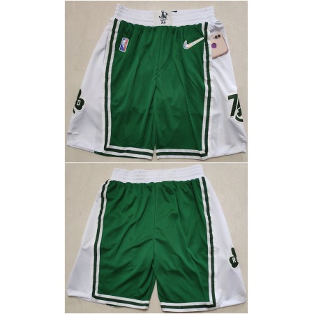 3082868c13ea8d129d199bce12a7f87a.jpeg Men's Boston Celtics Green/White 75th Anniversary Shorts (Run Small)