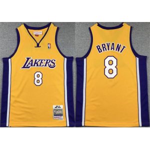 Youth Los Angeles Lakers #8 Kobe Bryant Yellow Stitched Basketball Jersey 1GPD